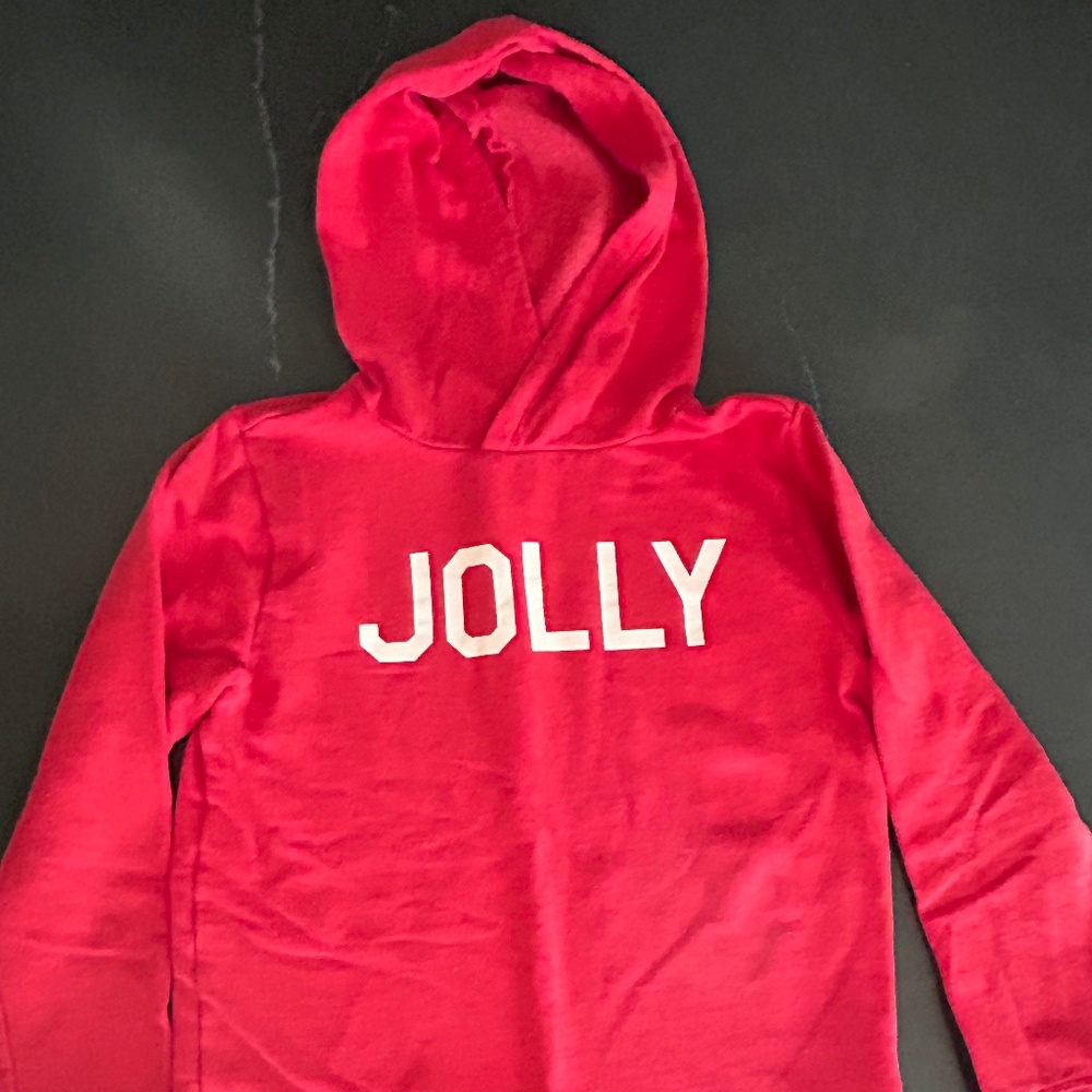 Christmas Hoodie / Jolly Hoodie / Kids Size M (8-9) Hoodie / JCrew